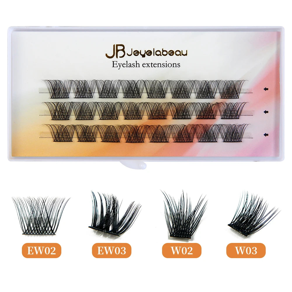 DIY Cluster Lashes 20/30/40/50/60D/80D Customize Eyelashes Private Logo Design Individual Lash Extensions OEM&ODM Wholesale