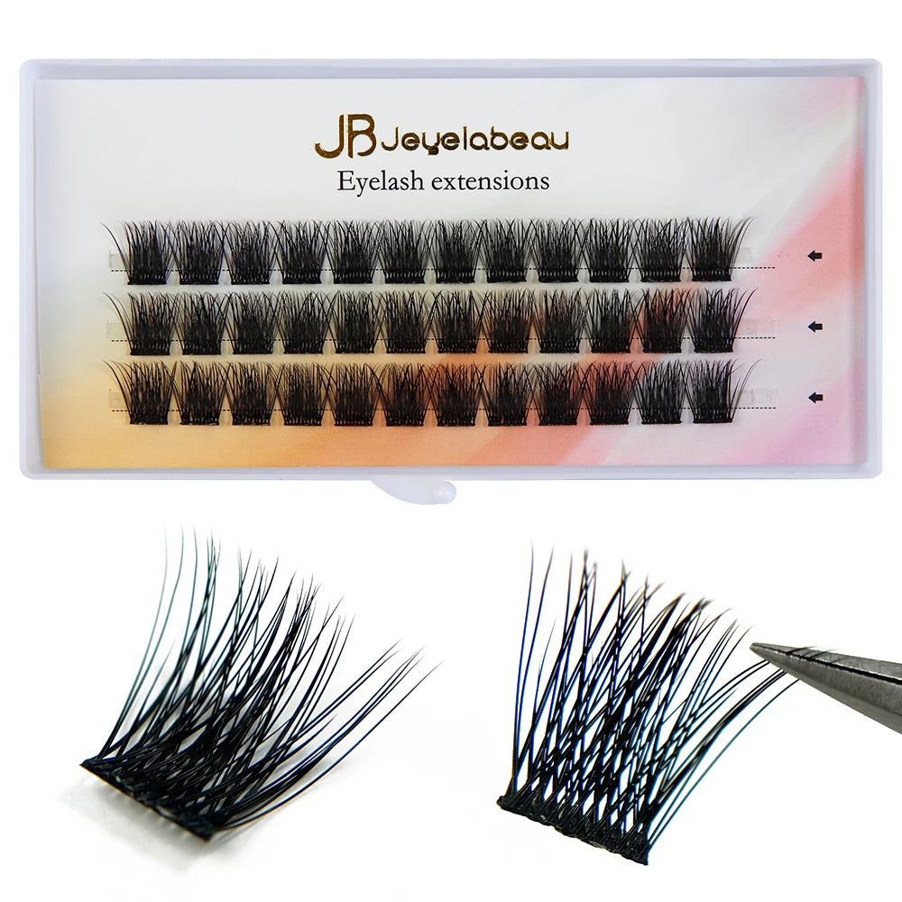 DIY Cluster Lashes 20/30/40/50/60D/80D Customize Eyelashes Private Logo Design Individual Lash Extensions OEM&ODM Wholesale