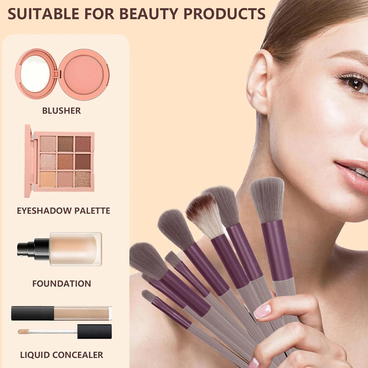 13PCS Four Seasons Green Makeup Brush Green Makeup Quick Drying Makeup Brush Set Super Soft Powder Blusher Powder Brush