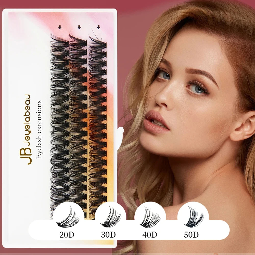 DIY Cluster Lashes 20/30/40/50/60D/80D Customize Eyelashes Private Logo Design Individual Lash Extensions OEM&ODM Wholesale
