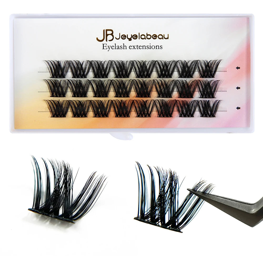 DIY Cluster Lashes 20/30/40/50/60D/80D Customize Eyelashes Private Logo Design Individual Lash Extensions OEM&ODM Wholesale