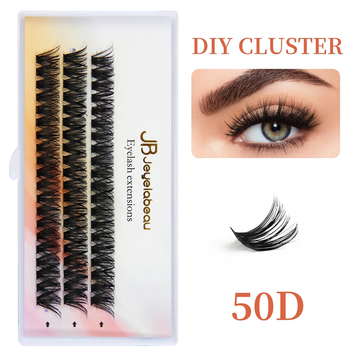 DIY Cluster Lashes 20/30/40/50/60D/80D Customize Eyelashes Private Logo Design Individual Lash Extensions OEM&ODM Wholesale