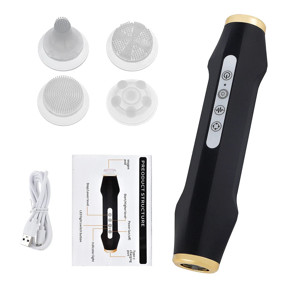 Portable Oxygen Bubble Pen Rechargeable CO2 Oxygen Bubble Machine Deep Clean Dirt Oil Keratin Smooth Wrinkles Whiten Tender Skin